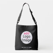 Professioneel  bedrijfsmerk zwart crossbody tas (Achterkant)