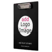 Professioneel  bedrijfsmerk zwart klembord (Links)