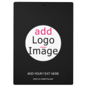 Professioneel  bedrijfsmerk zwart klembord (Achterkant)
