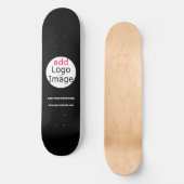 Professioneel bedrijfsmerk zwart persoonlijk skateboard (Voorkant)