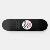Professioneel bedrijfsmerk zwart persoonlijk skateboard (Horizontaal)