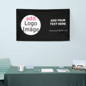Professioneel  bedrijfsmerk zwart spandoek (Beurs)