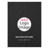 Professioneel  bedrijfsmerk zwart tafelkleed (Voorkant)