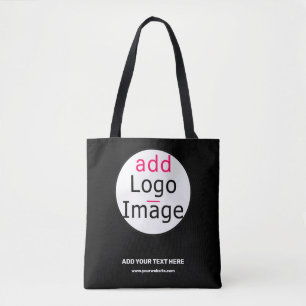 Professioneel  bedrijfsmerk zwart tote bag