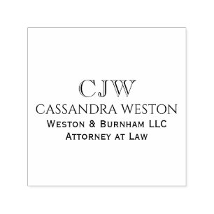 Professioneel bedrijfsnaam Titel Initiaal #2 Zelfinktende Stempel