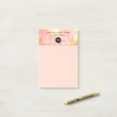 Professioneel Bedrijfsneutraal Roze Logo 4x6 Post-it® Notes (Op bureau)