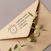 Professioneel bedrijfsretouradres Aangepaste Logo Zelfinktende Stempel