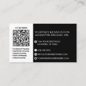 Professioneel belastingconsulent Monogram Accounta Visitekaartje (Achterkant)