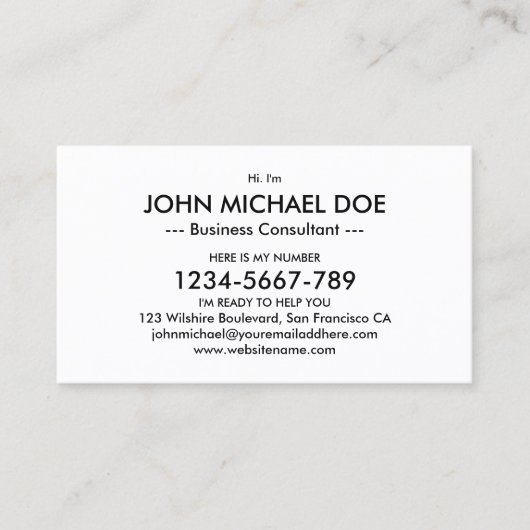 Professioneel beste Visitekaartje (Voorkant)