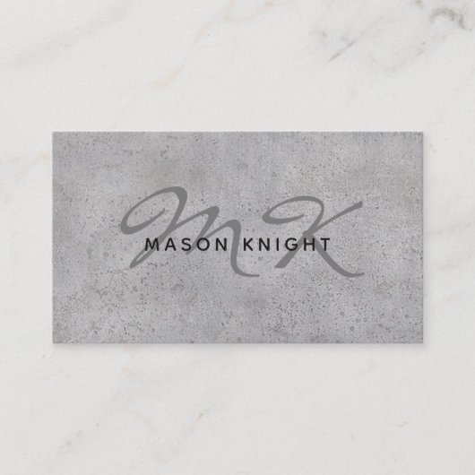 Professioneel, beton, slonstone vormgeving visitekaartje (Voorkant)