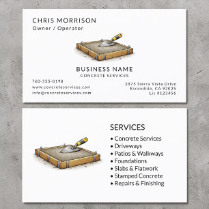 Professioneel Betonspecialist Visitekaartje