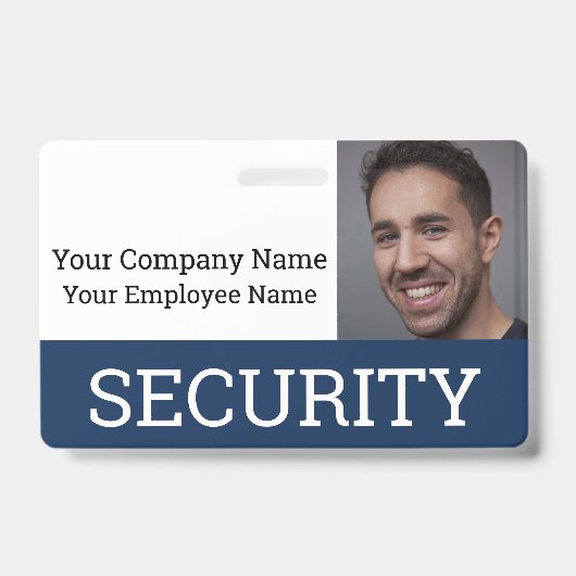 Professioneel beveiligingsbeambte foto ID Badge (Voorzijde)