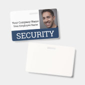 Professioneel beveiligingsbeambte foto ID Badge (Voor- en achterkant)