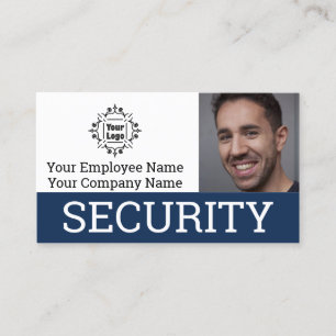 Professioneel beveiligingsbeambte foto ID Visitekaartje