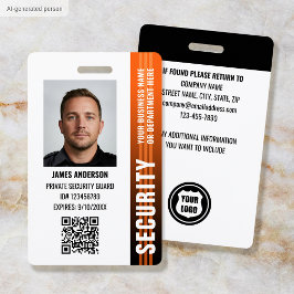 Professioneel beveiligingsbeambte ID aangepaste fo Badge
