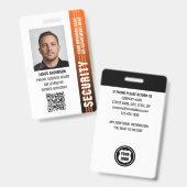 Professioneel beveiligingsbeambte ID aangepaste fo Badge (Voor- en achterkant)