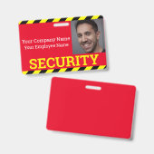 Professioneel beveiligingsbeambte Rood & Geel Waar Badge (Voor- en achterkant)