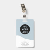 Professioneel bewerkbare blauwe verpleegster foto  badge (Achterkant met clip)