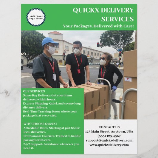 Professioneel bezorgservice flyer (Voorkant)