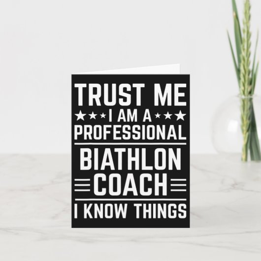 Professioneel Biatlon Coach Funny Biatlon Coach H Kaart (Voorkant)