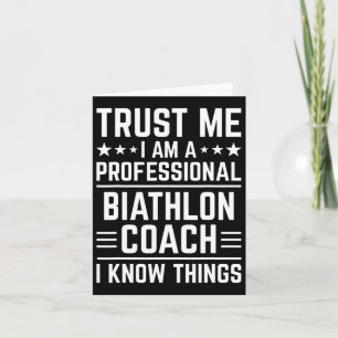 Professioneel Biatlon Coach Grappige Biatlon Coach Kaart
