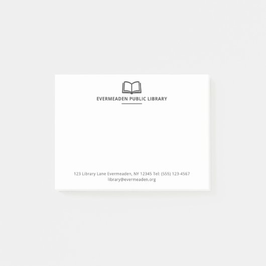Professioneel Bibliothecaris Bibliotheeknaam Eenvo Post-it® Notes (Voorkant)