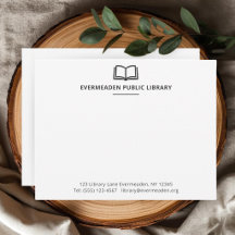 Professioneel Bibliotheek Naam Minimalistisch
