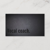 Professioneel Black Out Vocal Coach Visitekaartje (Voorkant)