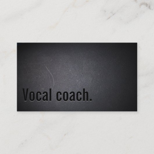 Professioneel Black Out Vocal Coach Visitekaartje (Voorkant)