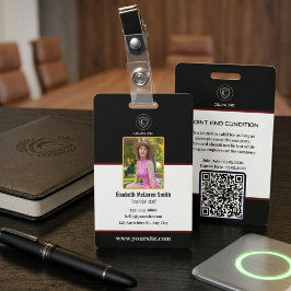 Professioneel BlackSecurity-badge: Foto & Bedrijf Badge