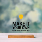 Professioneel Blank Zakelijk Aangepast Uw Logo Acryl Bord (Neutraal)