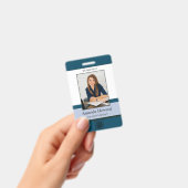 Professioneel blauw aangepaste fotobedrijf ID Comp Badge (Handheld)