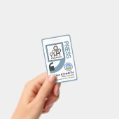 Professioneel Blauw Aanhalingstekens Pers Verslagg Badge (Handheld)