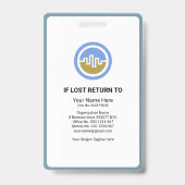 Professioneel Blauw Aanhalingstekens Pers Verslagg Badge (Achterkant)