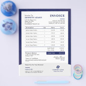 Professioneel Blauw Bedrijfs Factuur Verkoopformul Flyer (Enkel)