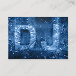 Professioneel blauw DJ-logo visitekaartje