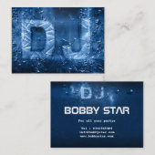 Professioneel blauw DJ-logo visitekaartje (Voorkant / Achterkant)