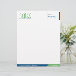 Professioneel blauw en groen briefhoofd