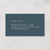 Professioneel: Blauw en wit Visitekaartje (Achterkant)