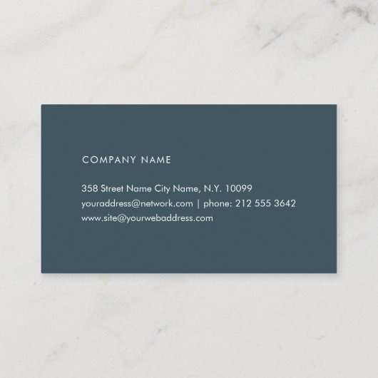 Professioneel: Blauw en wit Visitekaartje (Achterkant)