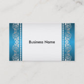 Professioneel blauw en zilver ontwerp visitekaartje (Achterkant)