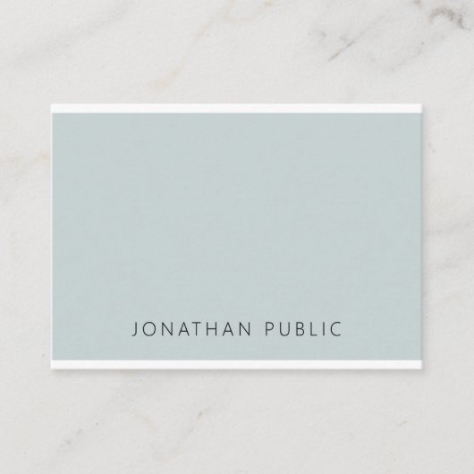 Professioneel Blauw Groen Sjabloon Modern Elegant Visitekaartje (Voorkant)