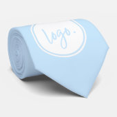 PROFESSIONEEL BLAUW KLEUR EIGEN LOGO ZAKELIJK BEDR STROPDAS (Opgerold)