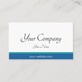 Professioneel blauw minimaal visitekaartje