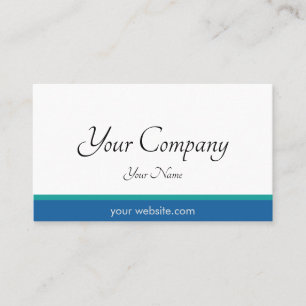 Professioneel blauw minimaal visitekaartje