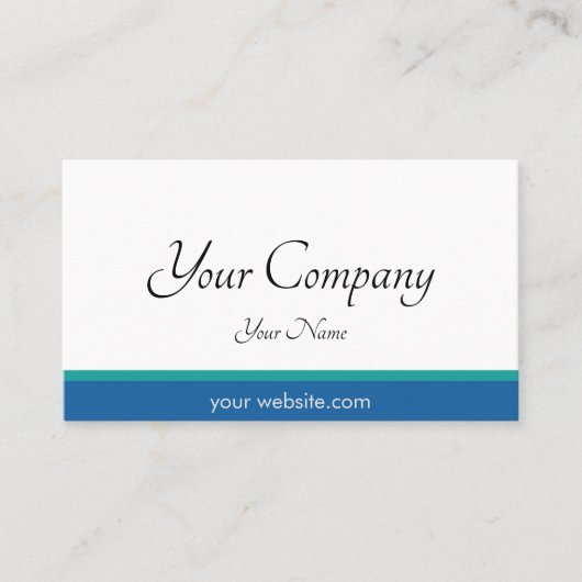 Professioneel blauw minimaal visitekaartje (Voorkant)