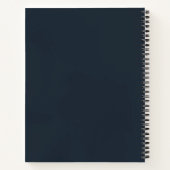 Professioneel blauw minimalistisch notitieboek (Achterkant)