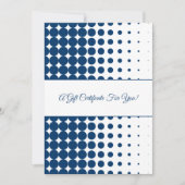 Professioneel Blauw Wit Halve Tone Cadeaubon (Voorkant)