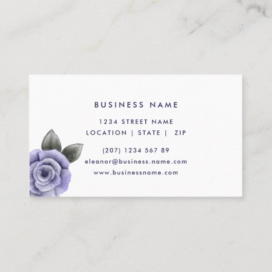 Professioneel bloemenbedrijf Rode roos Visitekaartje (Achterkant)