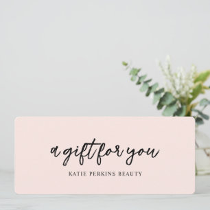 Professioneel Blush Roze Eenvoudig Cadeaubon